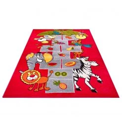 Hanse Home Tapis enfant Jungle Jump - Polypropylène thermobouclé - Rouge / Gris - 120 x 170 cm -Tapis enfant Soldes 1000360980 220726 030 DETAILS P000000001000360980