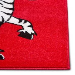 Hanse Home Tapis enfant Jungle Jump - Polypropylène thermobouclé - Rouge / Gris - 120 x 170 cm -Tapis enfant Soldes 1000360980 220726 050 DETAILS P000000001000360980