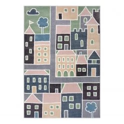 Hanse Home Tapis enfant Lovely City - Polypropylène thermobouclé - Multicolore - 120 x 170 cm