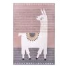 Hanse Home Tapis enfant Alpaca Dolly - Polypropylène thermobouclé - Gris / Rose vif - 160 x 230 cm