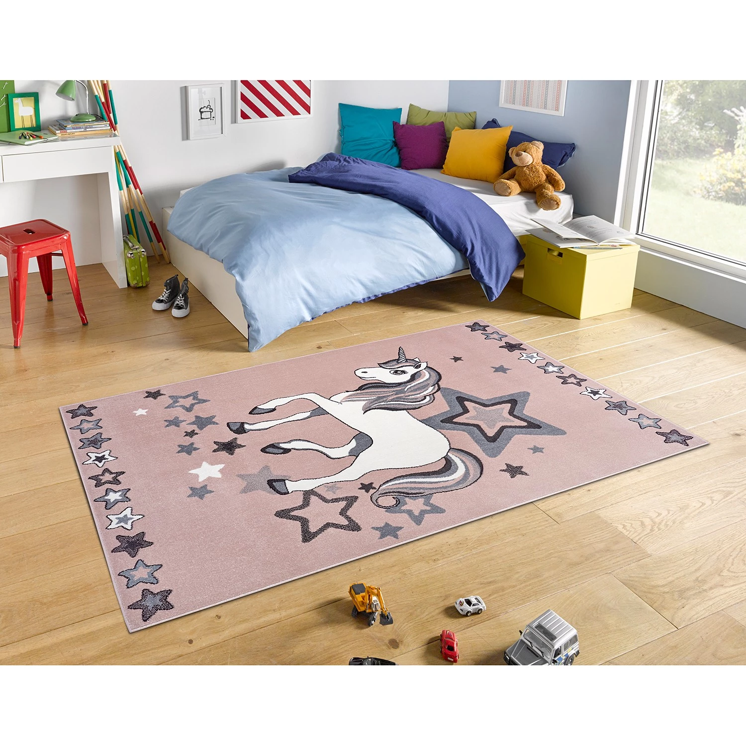 Hanse Home Tapis enfant Unicorm Dream - Polypropylène thermobouclé - Rose - 120 x 170 cm 2 Hanse Home Tapis enfant Unicorm Dream - Polypropylène thermobouclé - Rose - 120 x 170 cm – Image 2