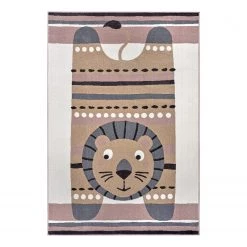 Hanse Home Tapis enfant Lion Lev - Polypropylène thermobouclé - Multicolore - 120 x 170 cm